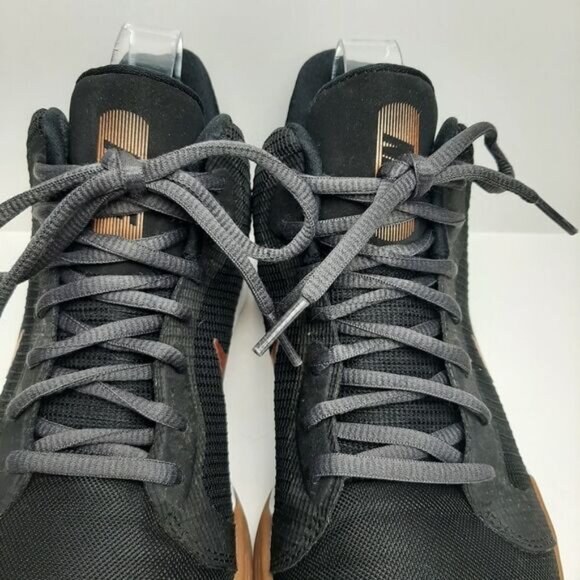 NIKE Precision 3 Black Metallic Copper Swoosh Athletic Shoes Runners Sz 8 - Picture 7 of 15